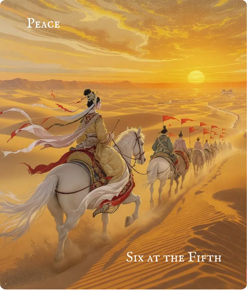 Hexagram 11 — Six in the Fifth Card