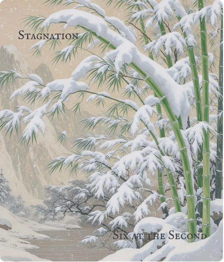 Hexagram 12 — Six in the Second Card