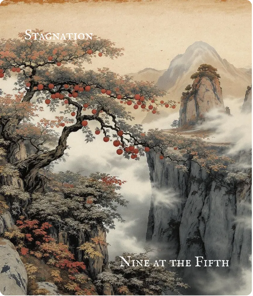 Hexagram 12 — Nine in the Fifth Card