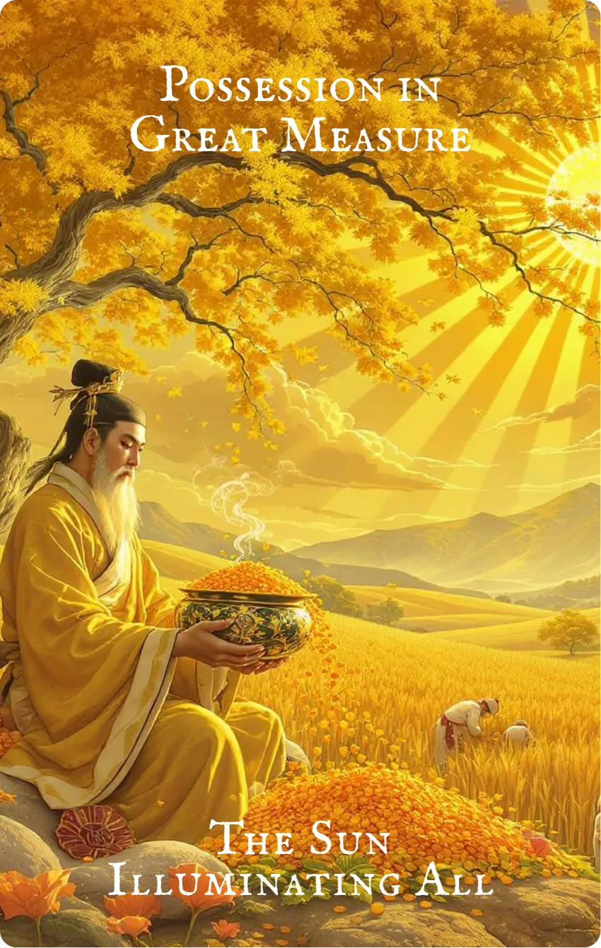 Hexagram 14 Possession in Great Measure Card — Front