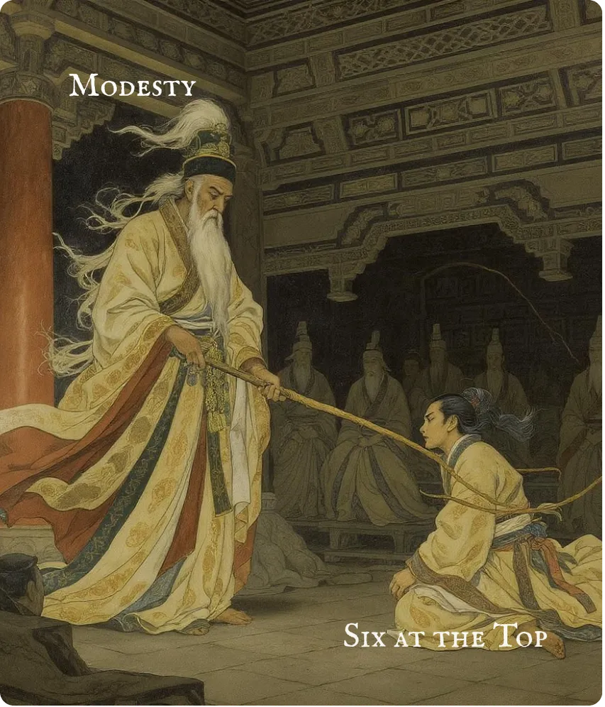 Hexagram 15 — Six at the Top Card