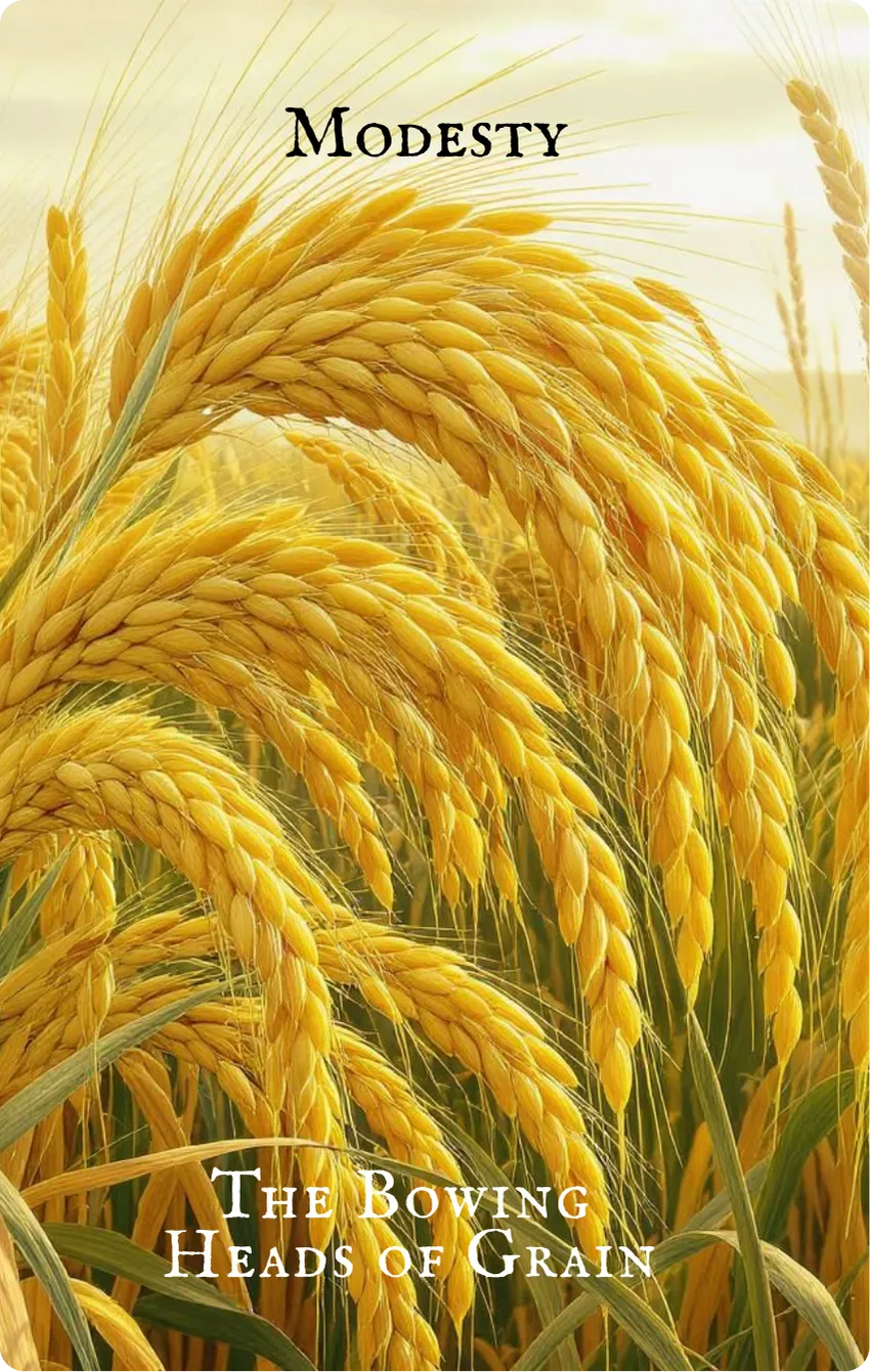 Hexagram 15 Modesty Card — Front