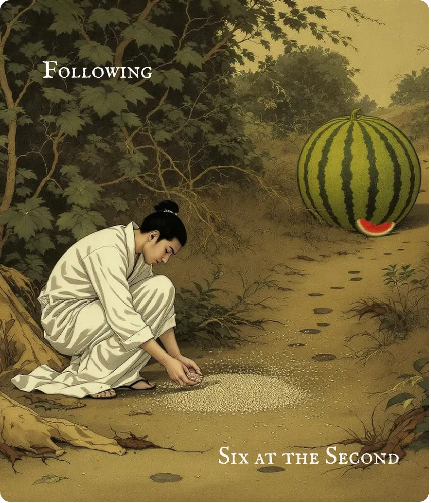 Hexagram 17 Following — Six in the Second Card