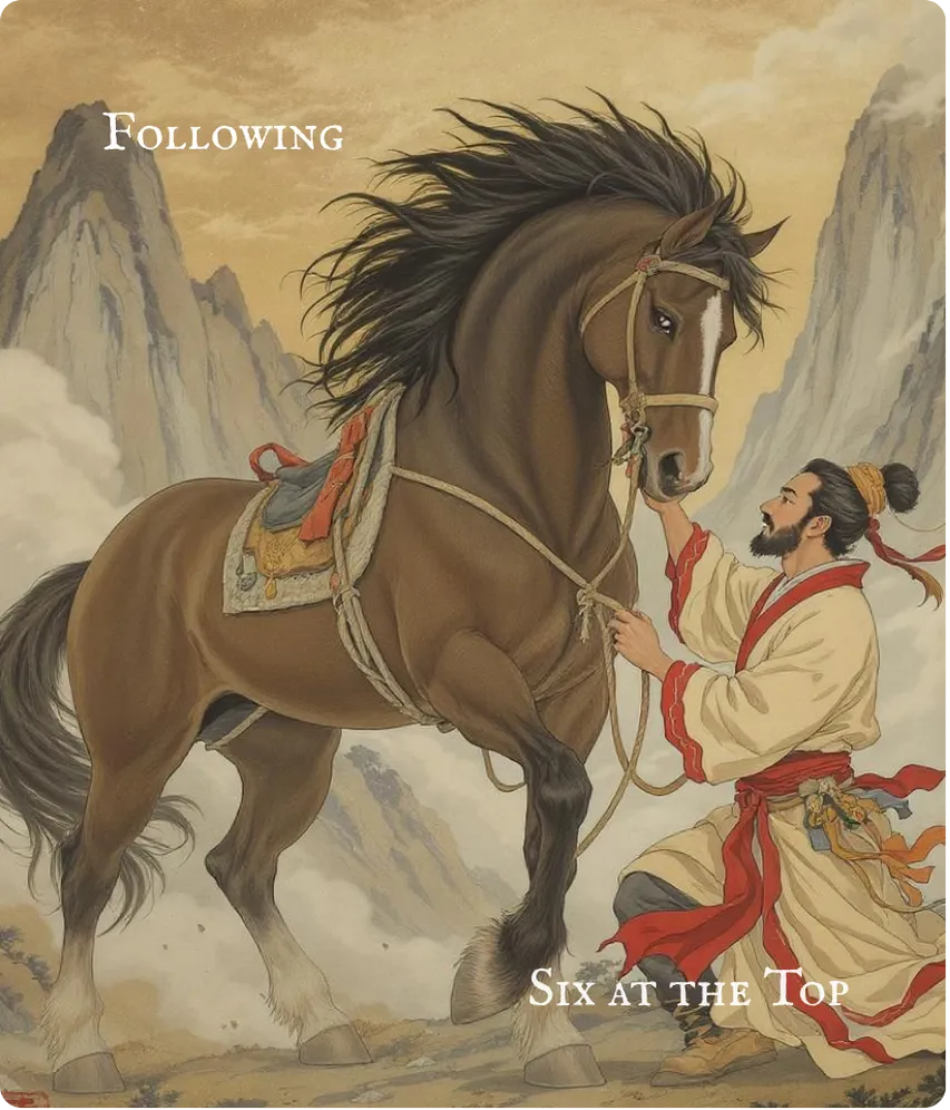 Hexagram 17 Following — Six at the Top Card