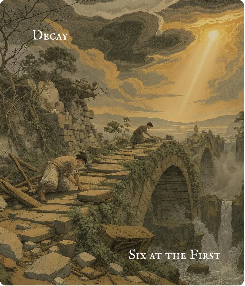 Hexagram 18 Work on What Has Been Spoiled — First Six Card