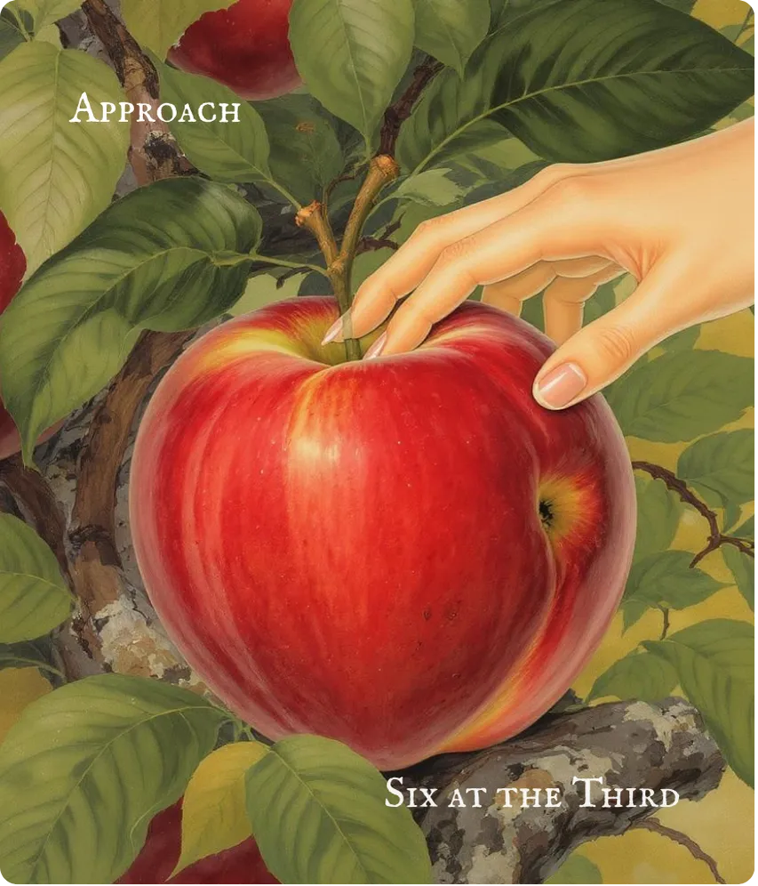 Hexagram 19 Approach — Six in the Third Card Front