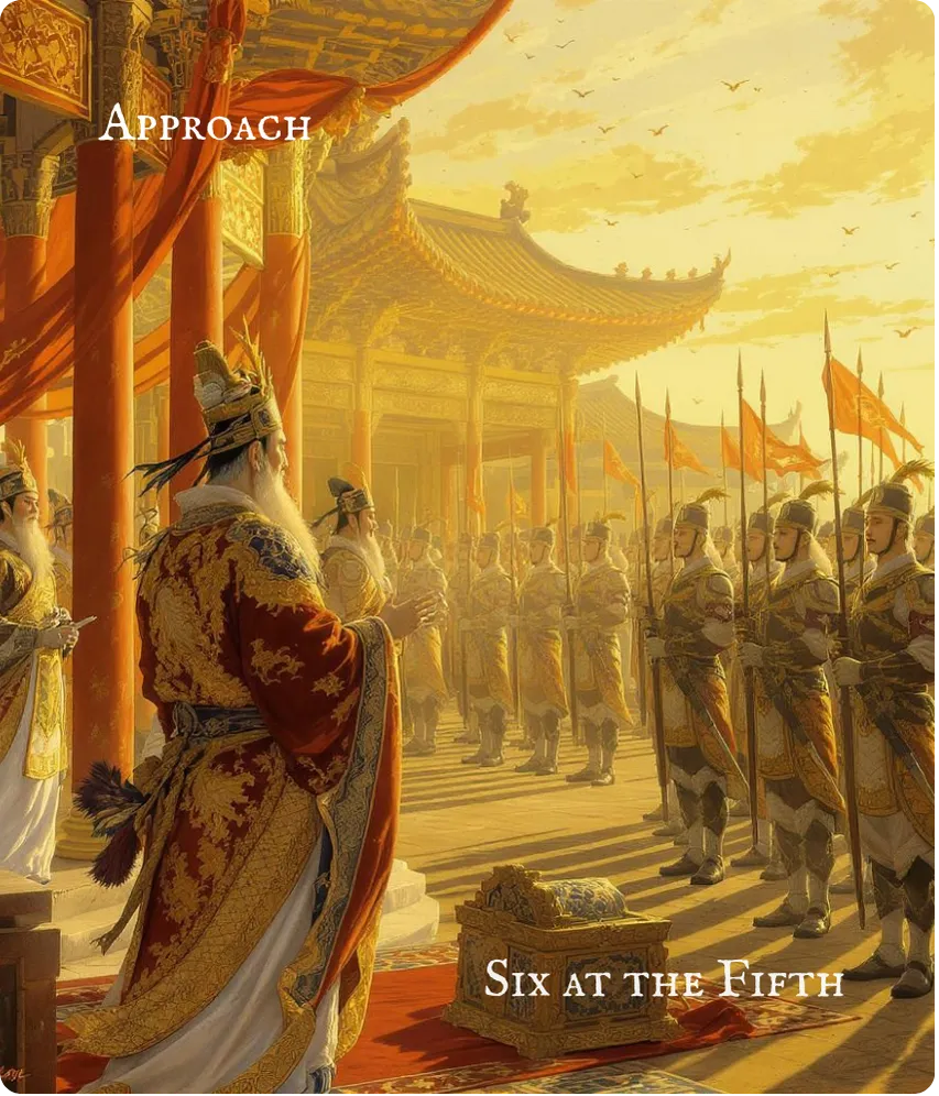 Hexagram 19 Approach — Six in the Fifth Card Front