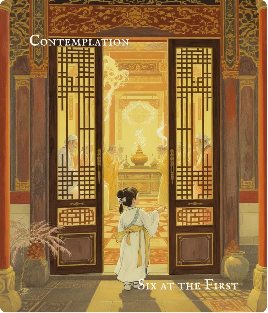 Hexagram 20 Contemplation (View) — First Six Card