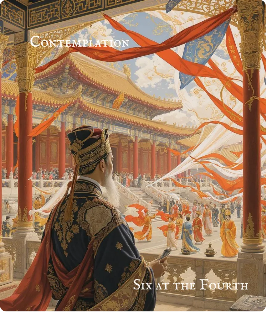 Hexagram 20 Contemplation (View) — Six in the Fourth Card