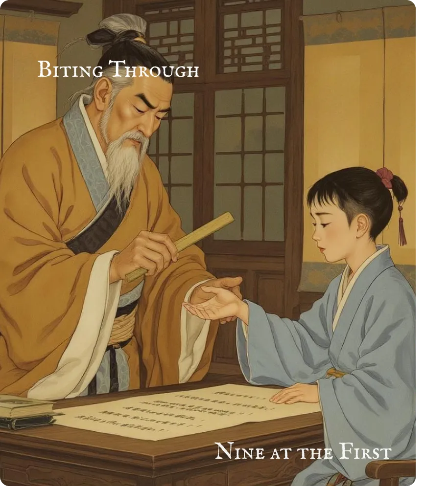 Hexagram 21 Biting Through — First Nine Card