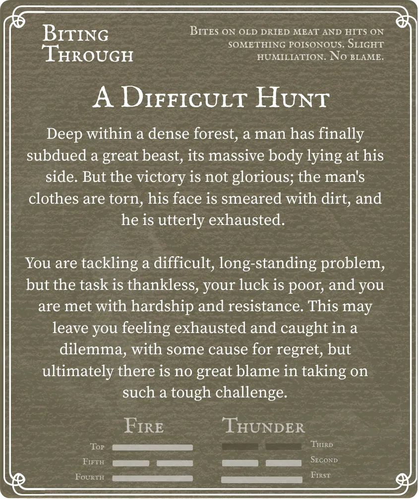 Hexagram 21 Biting Through — Six in the Third Card Back