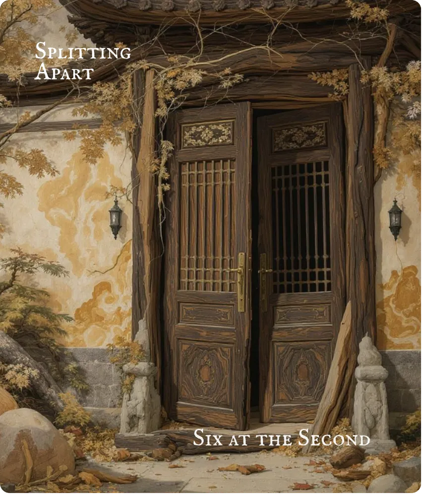 Hexagram 23 Splitting Apart — Six in the Second Card