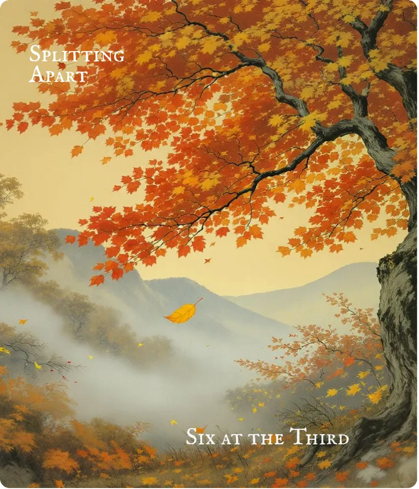 Hexagram 23 Splitting Apart — Six in the Third Card