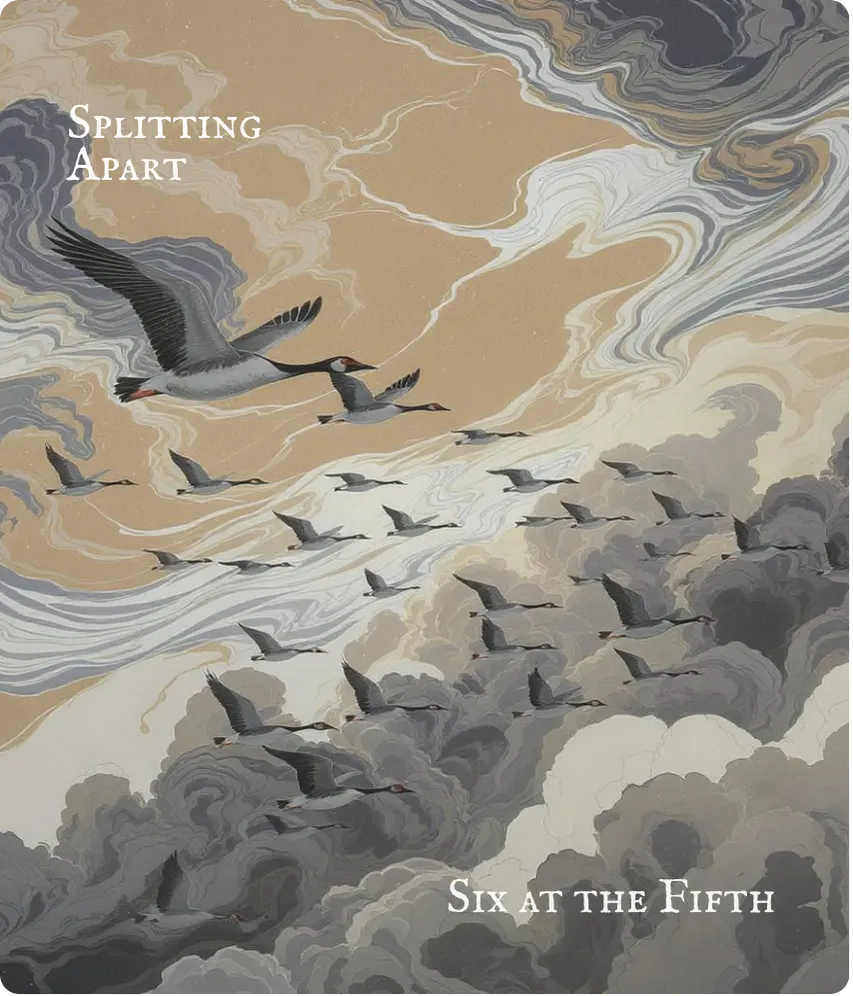 Hexagram 23 Splitting Apart — Six in the Fifth Card