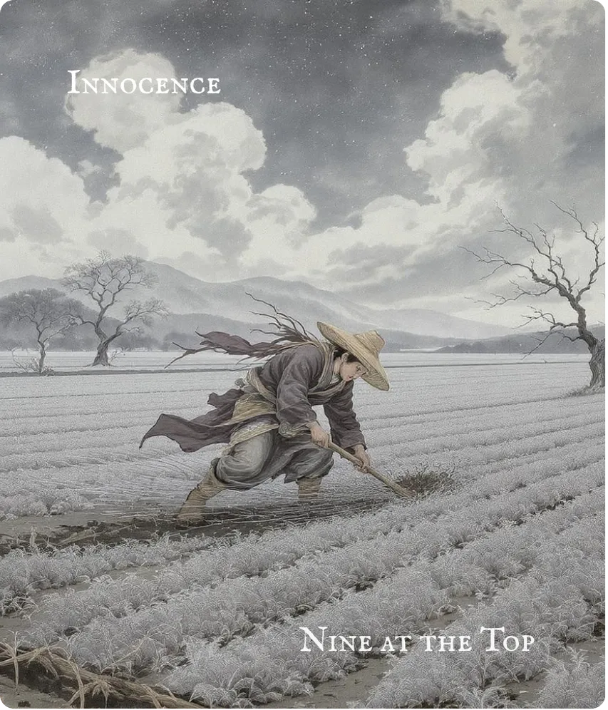 Hexagram 25 Innocence (The Unexpected) — Nine at the Top Card