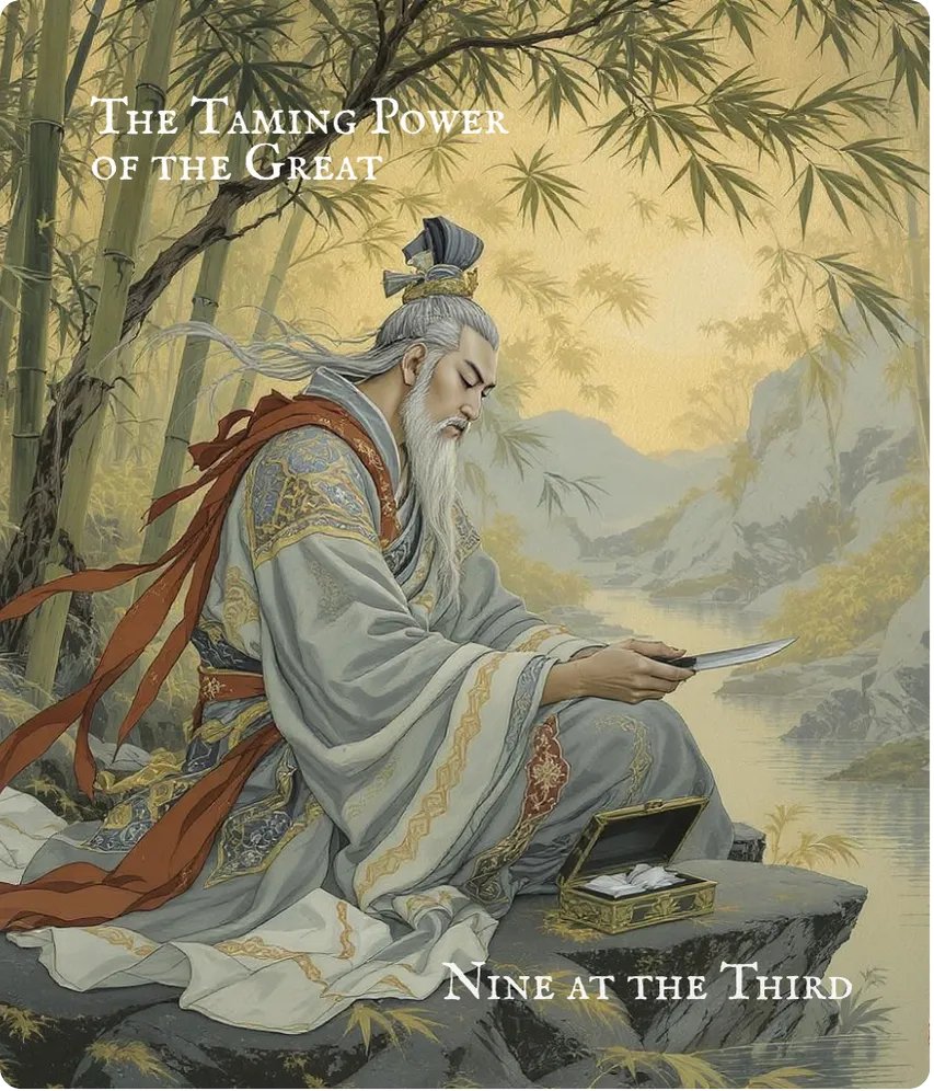 Hexagram 26 Nine in the Second Line Card