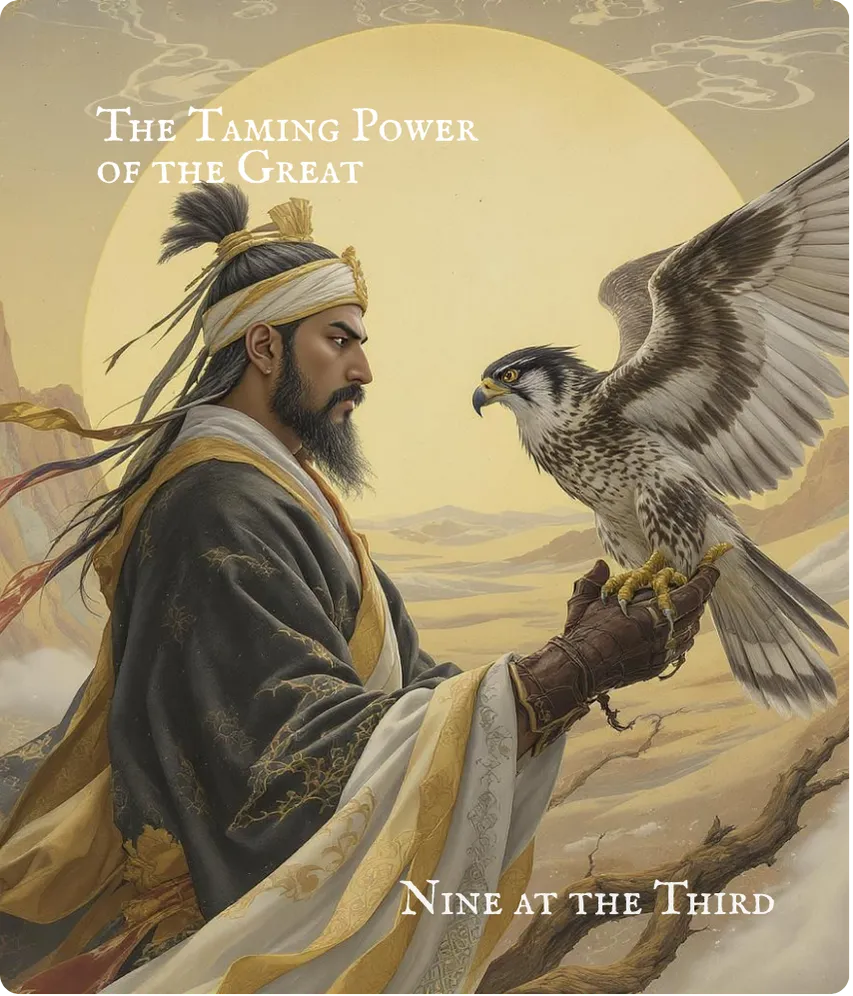 Hexagram 26 Nine in the Third Line Card