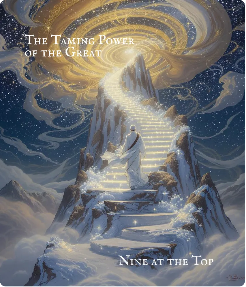 Hexagram 26 Nine at the Top Line Card