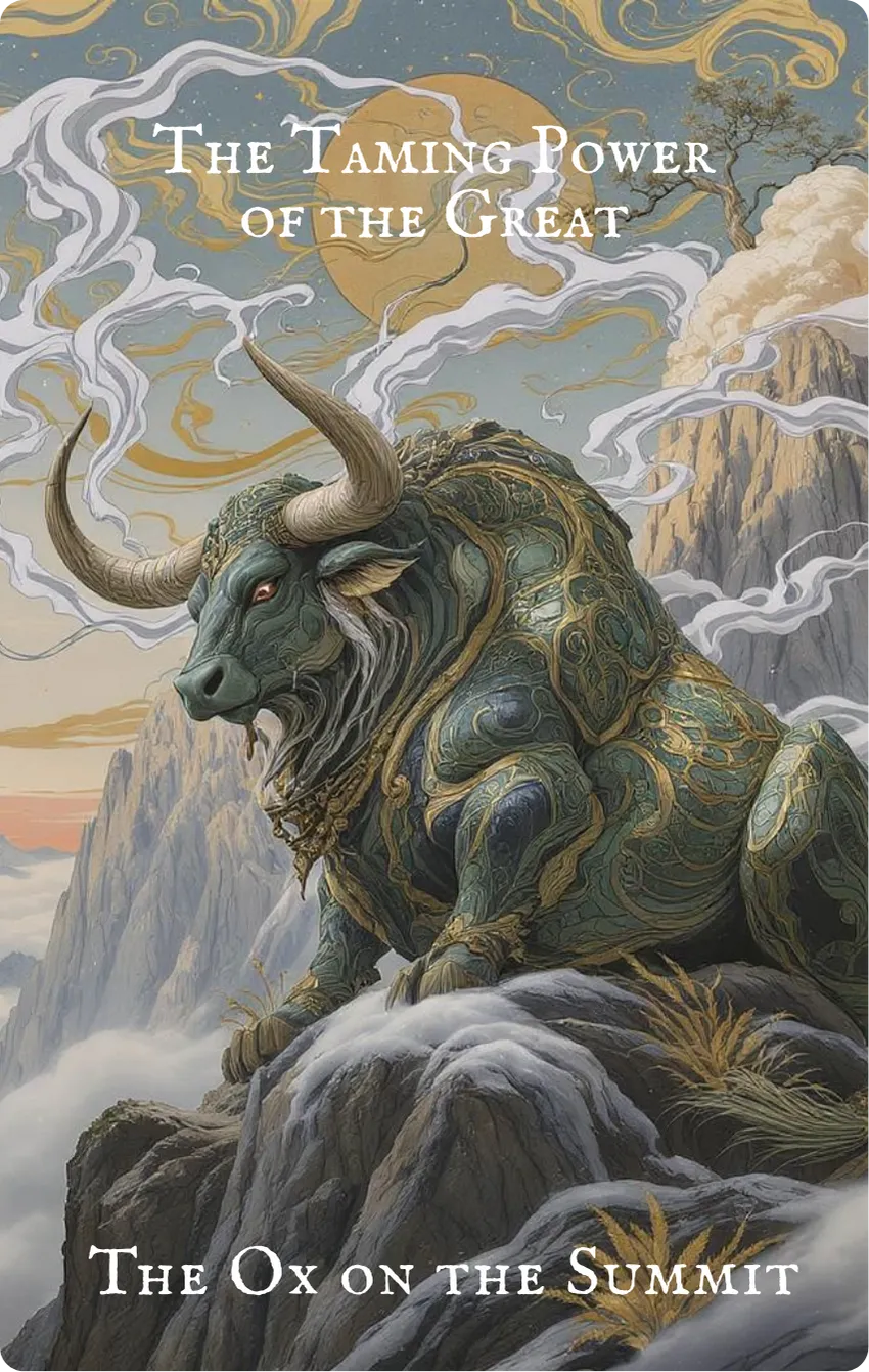 Hexagram 26 The Taming Power of the Great — Card Front