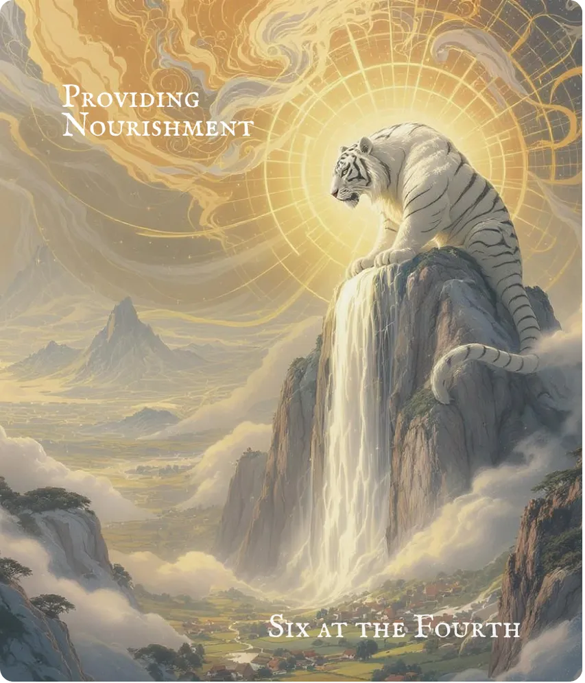 Hexagram 27 Six in the Fourth Line Card