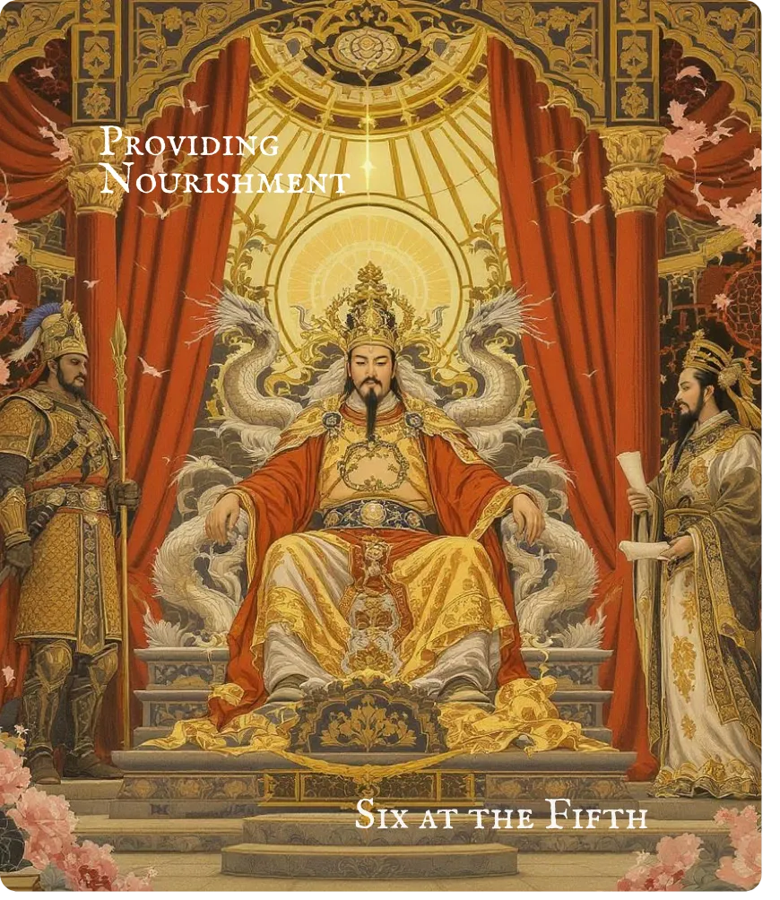 Hexagram 27 Six in the Fifth Line Card