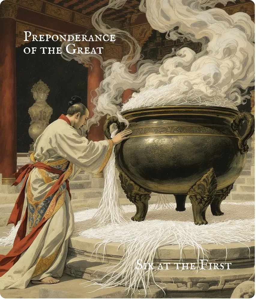 Hexagram 28 First Six Line Card