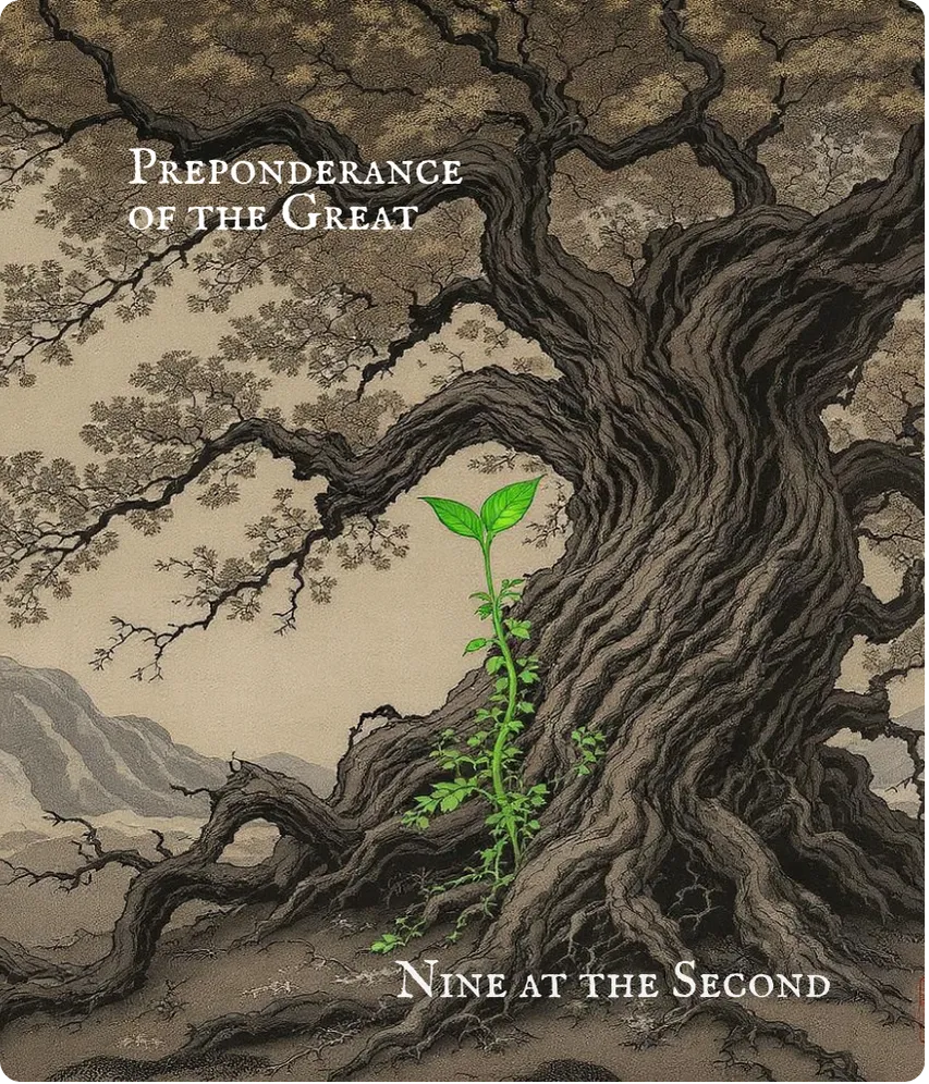 Hexagram 28 Nine in the Second — Front