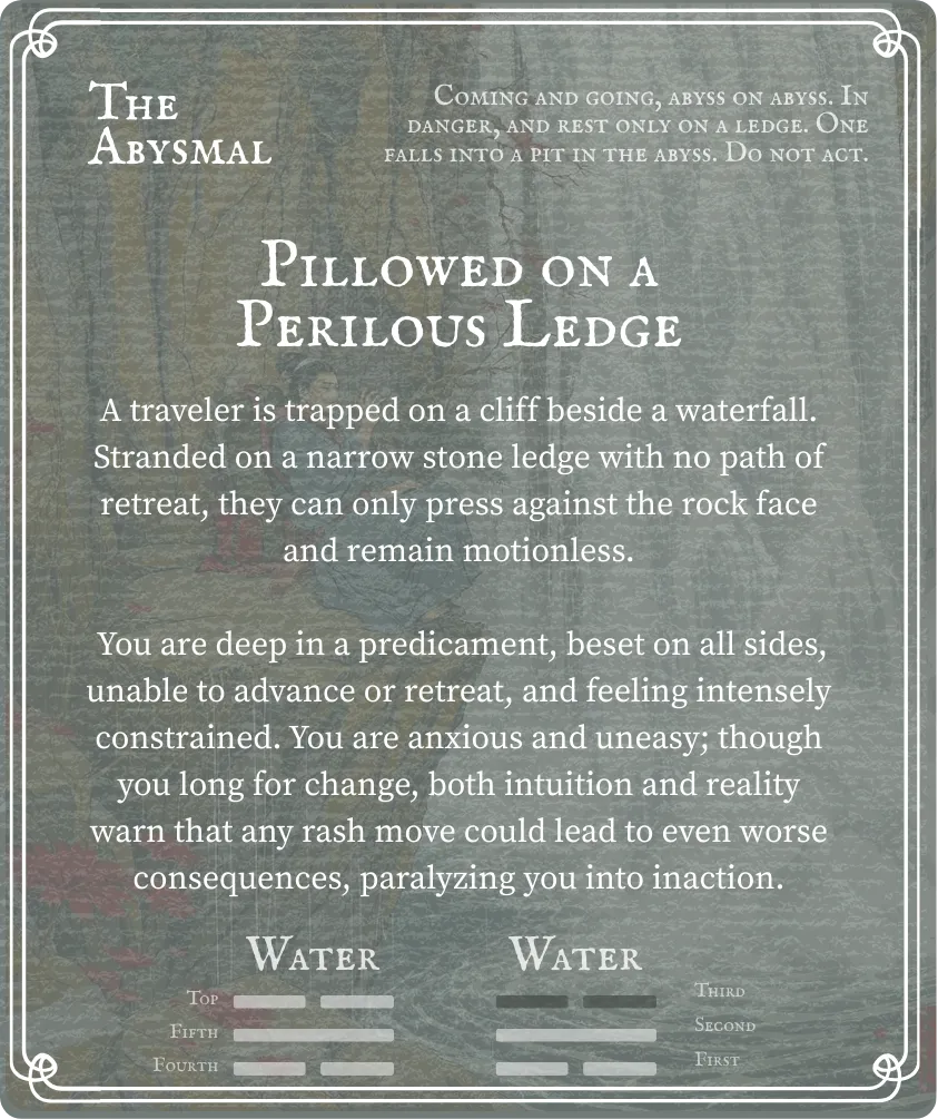 Hexagram 29 Six in the Third — Back