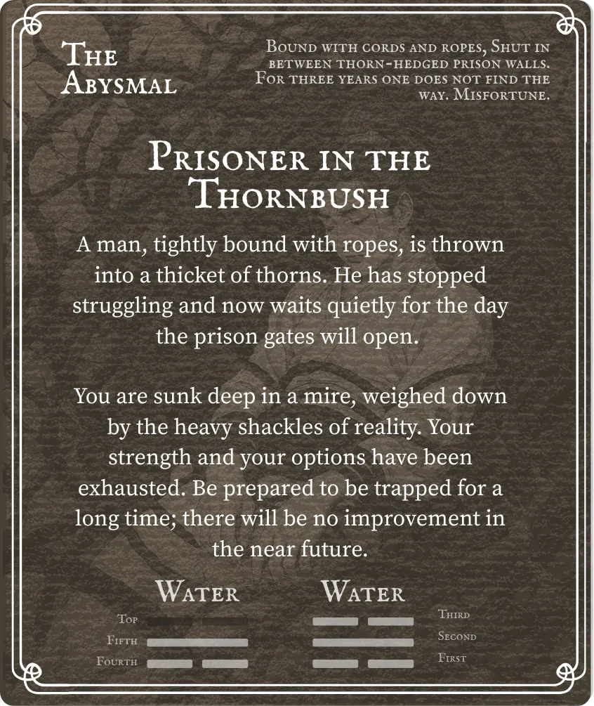 Hexagram 29 Six at the Top — Back