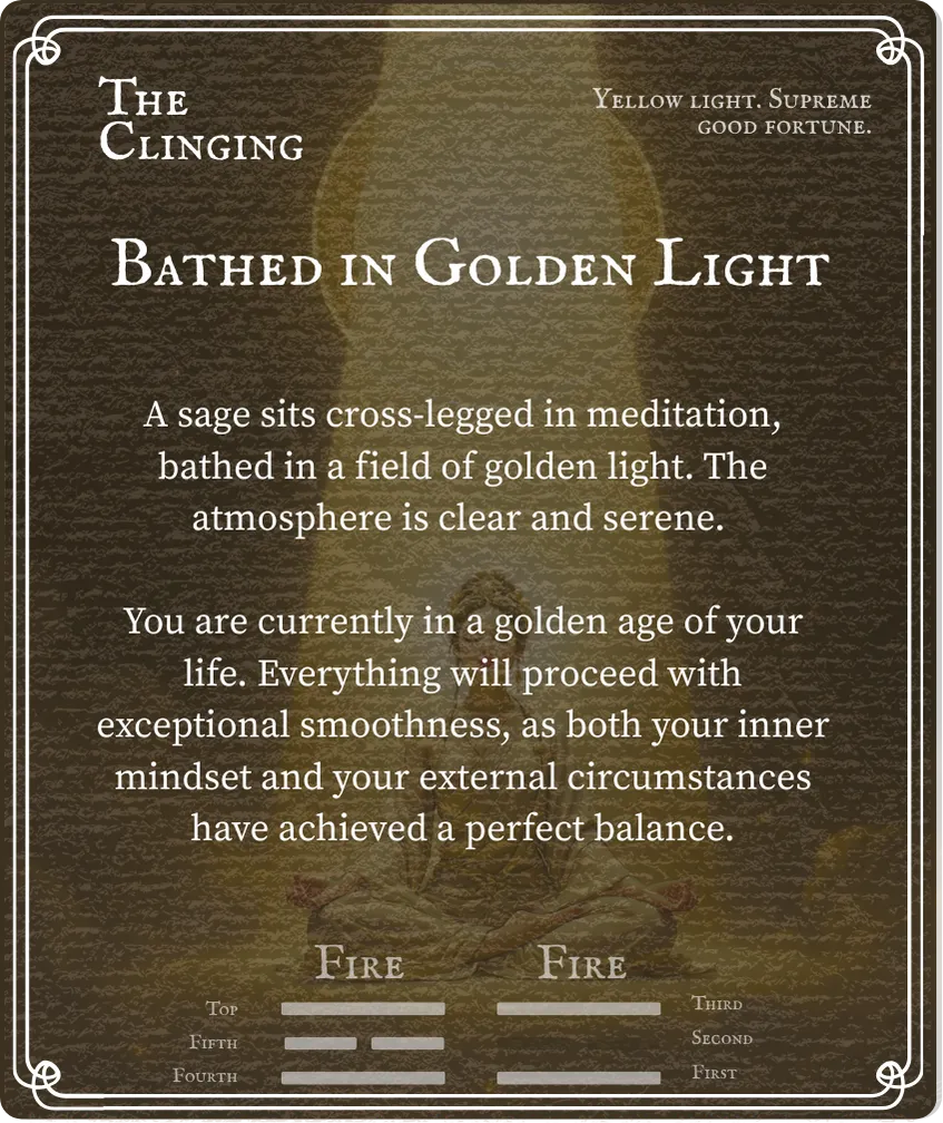 Hexagram 30 Six in the Second — Back