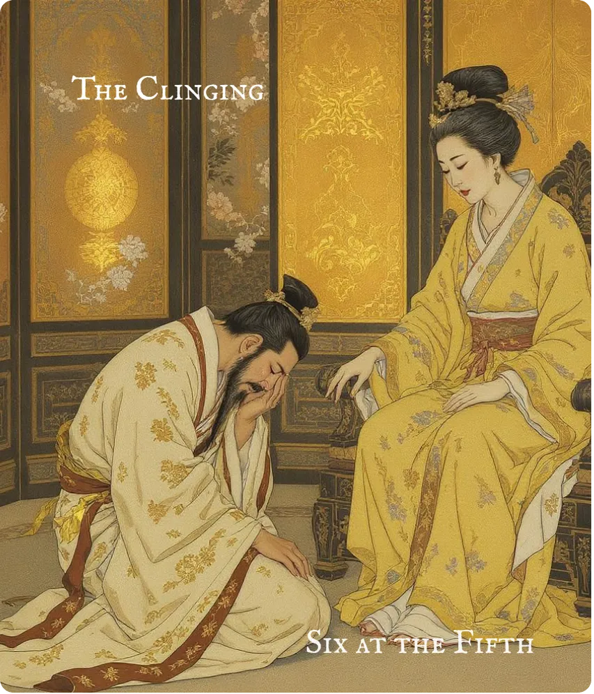 Hexagram 30 Six in the Fifth Line Card