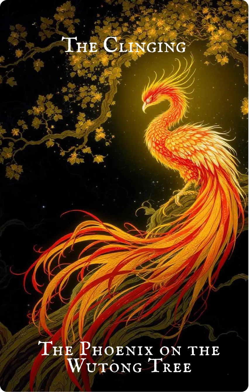 Hexagram 30 The Clinging (Fire) — Card Front