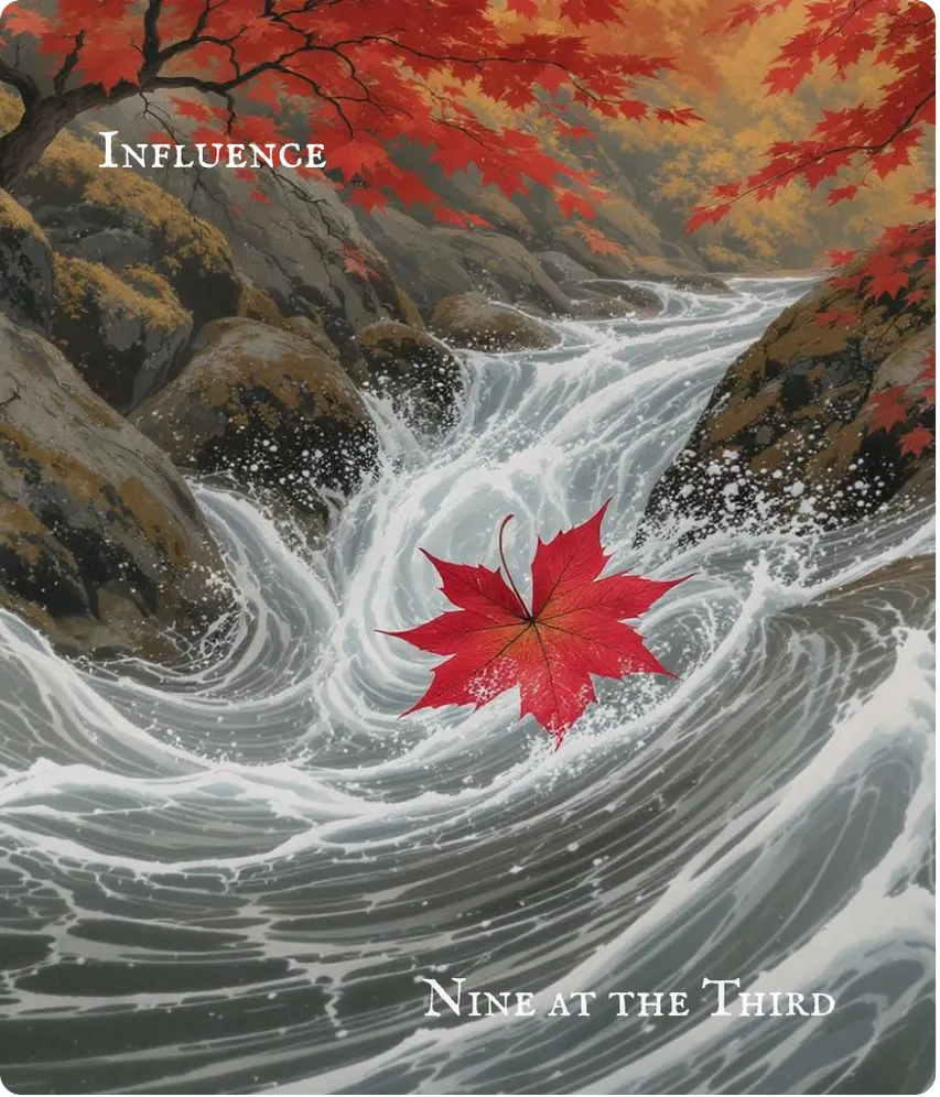 Hexagram 31 Nine in the Third Line Card