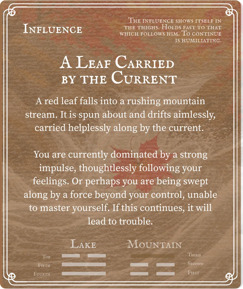 Hexagram 31 Nine in the Third — Back