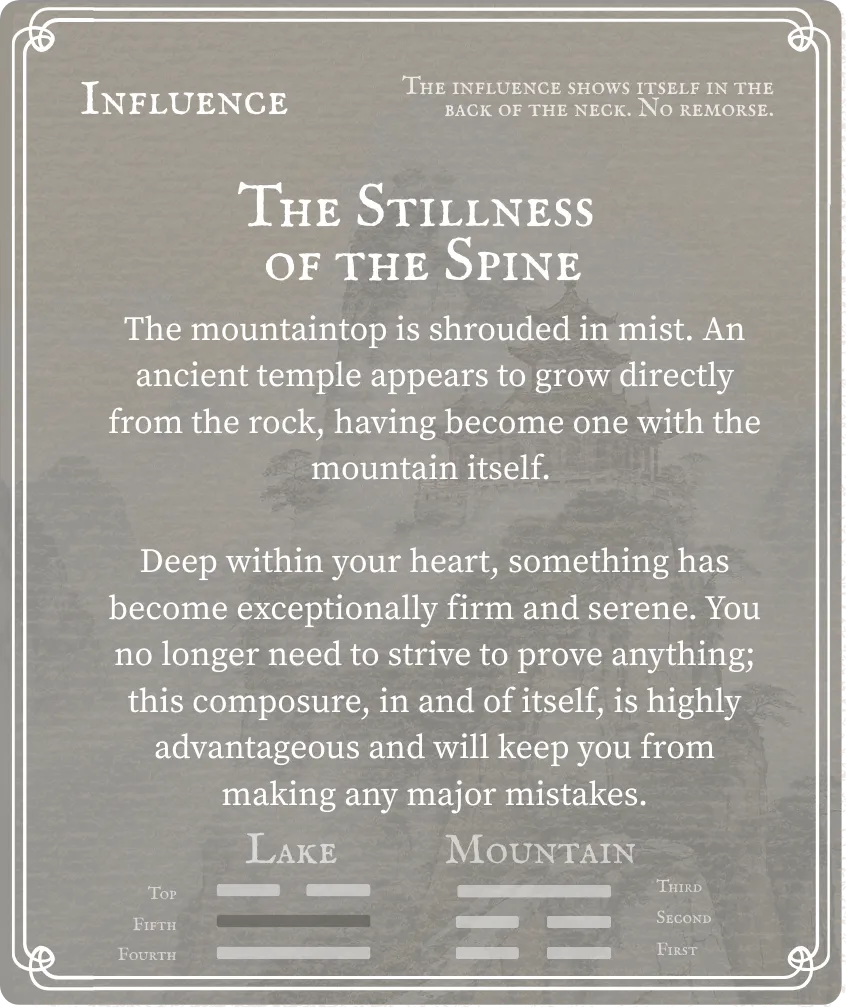 Hexagram 31 Nine in the Fifth — Back