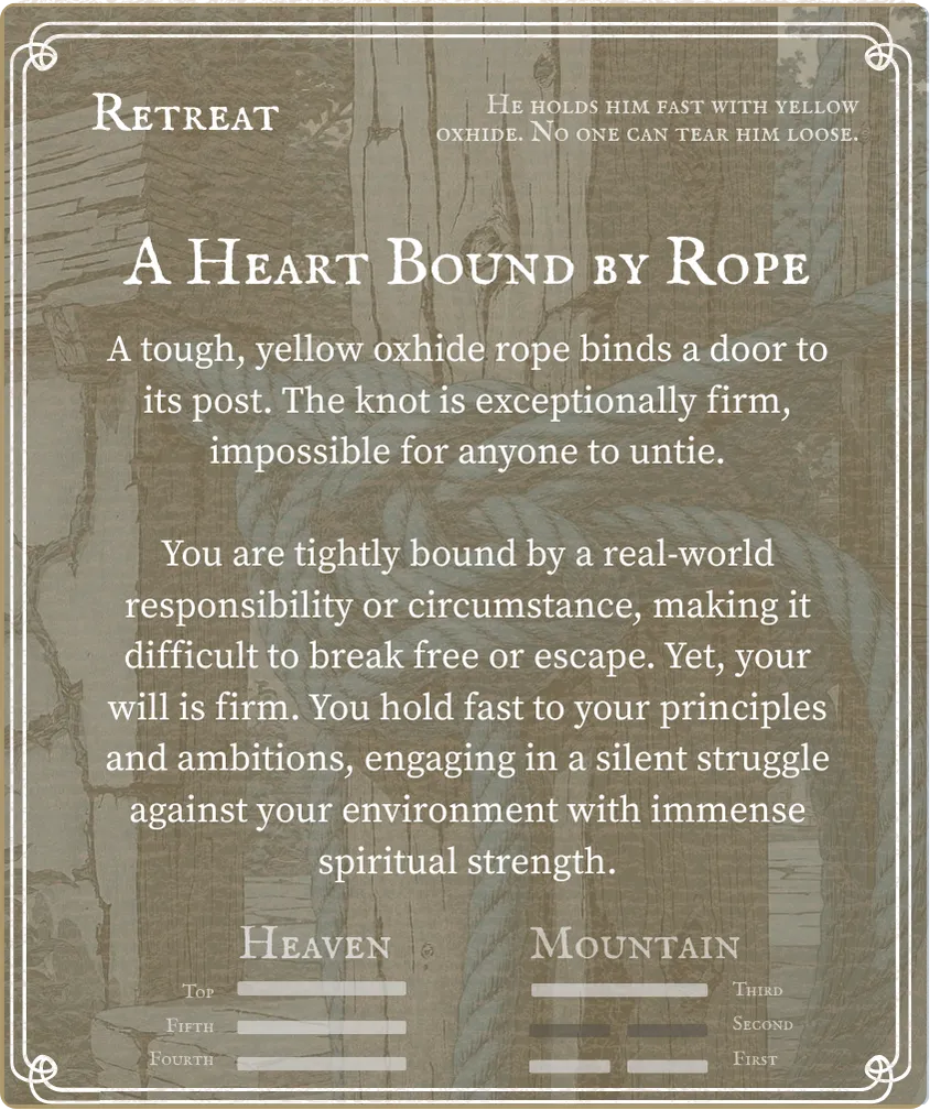 Hexagram 33 Retreat Six in the Second Line — Back