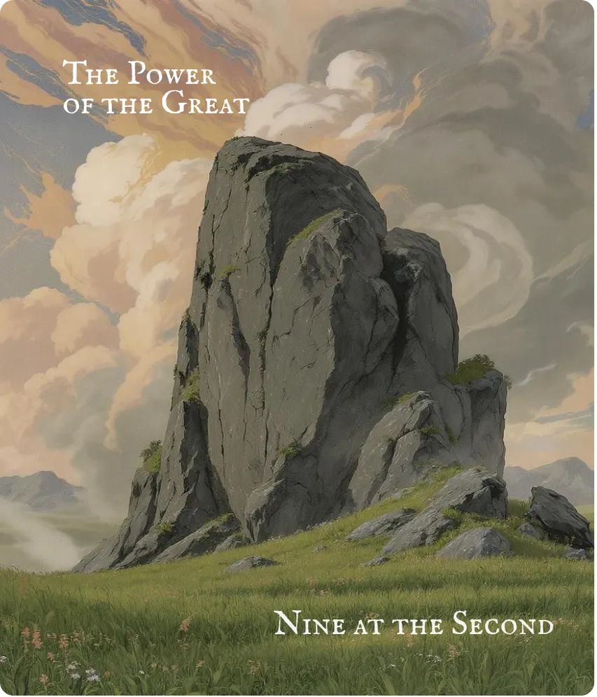 Hexagram 34 Nine in the Second — Solid as Bedrock Card