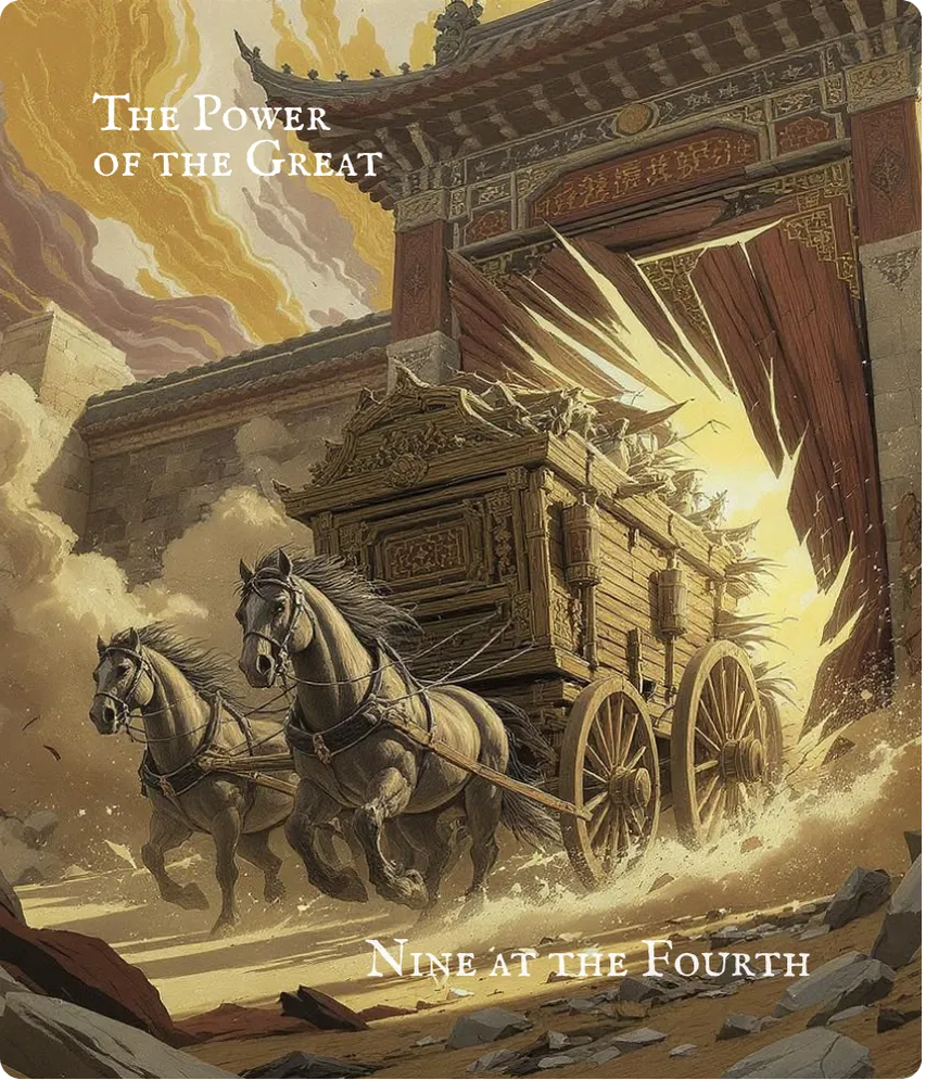 Hexagram 34 Nine in the Fourth — Breaking Through Card