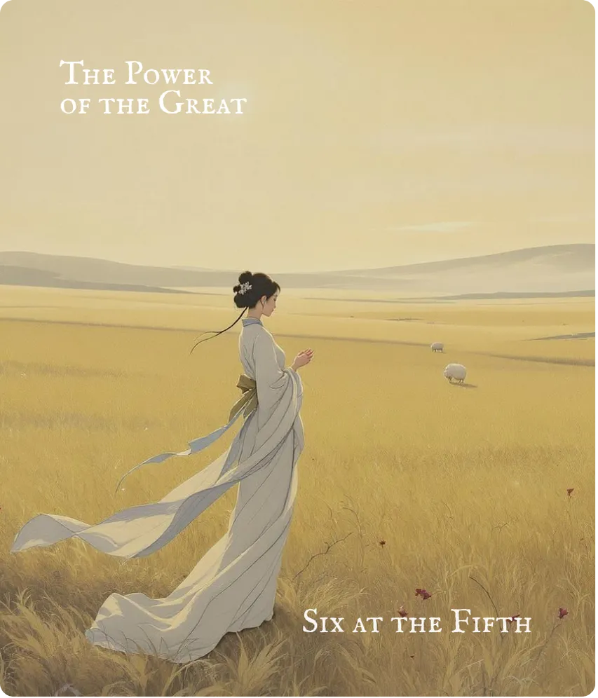 Hexagram 34 Six in the Fifth — Releasing the Ram Card