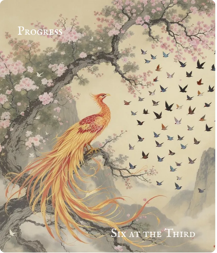 Hexagram 35 Six in the Third — Universal Approval Card