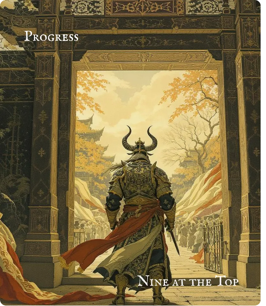 Hexagram 35 Nine at the Top — Storm the Gate Card