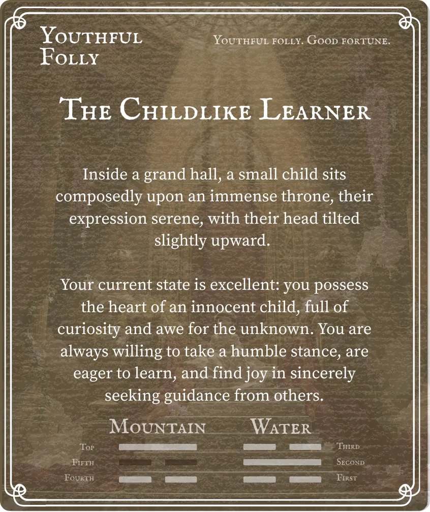 Hexagram 4 Fifth Six — Back