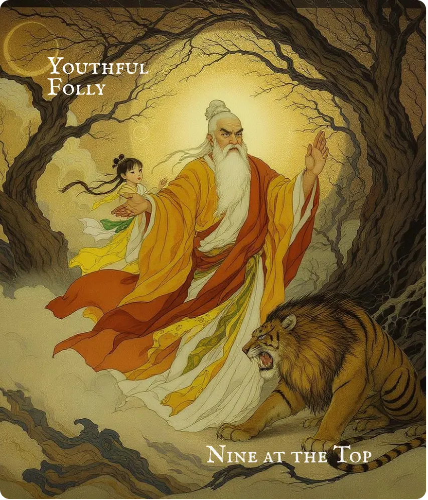 Hexagram 4 Nine at the Top — Front