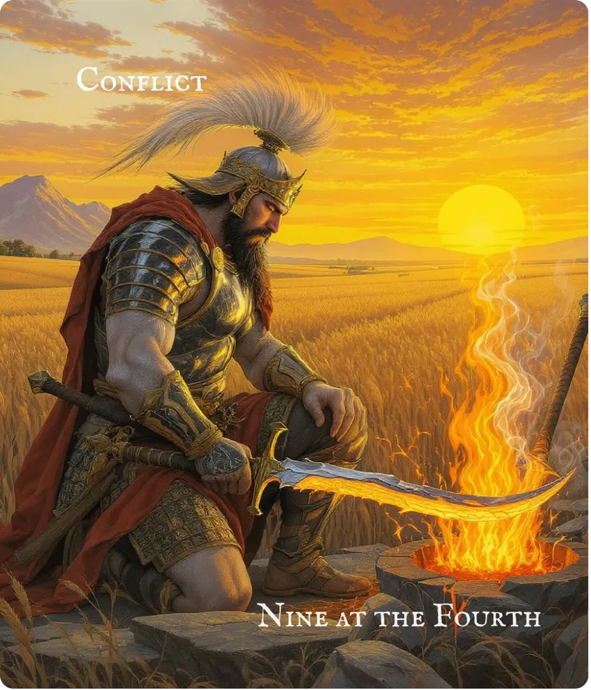 Hexagram 6 Conflict — Nine in the Fourth Line Card