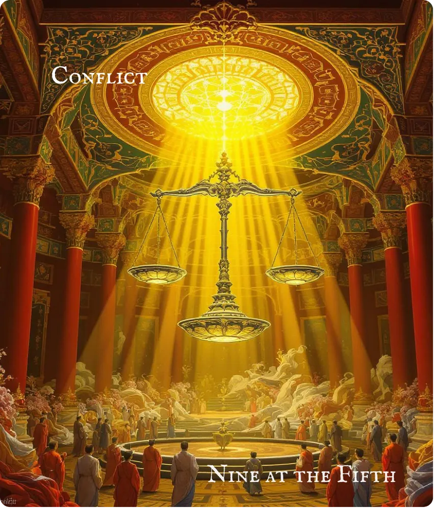 Hexagram 6 Conflict — Nine in the Fifth Line Card