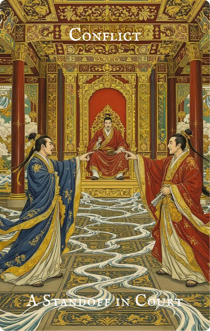 Hexagram 6 Conflict Card — Front