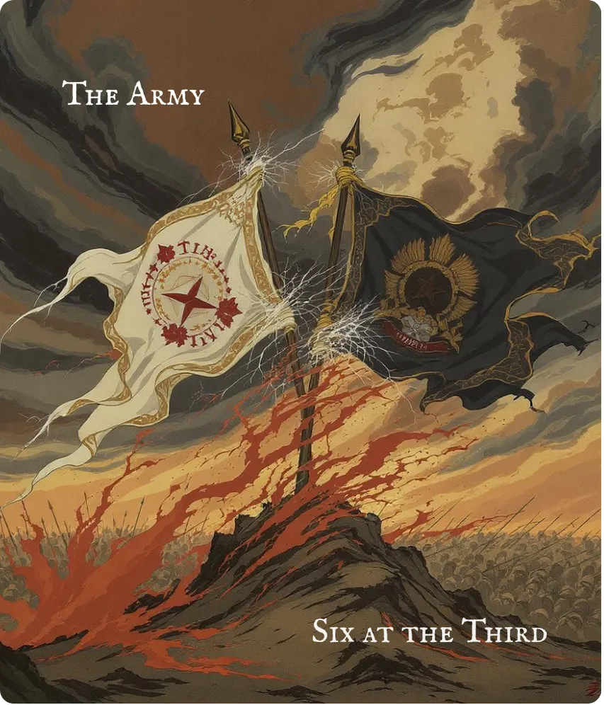 Hexagram 7 The Army — Six in the Third Line Card