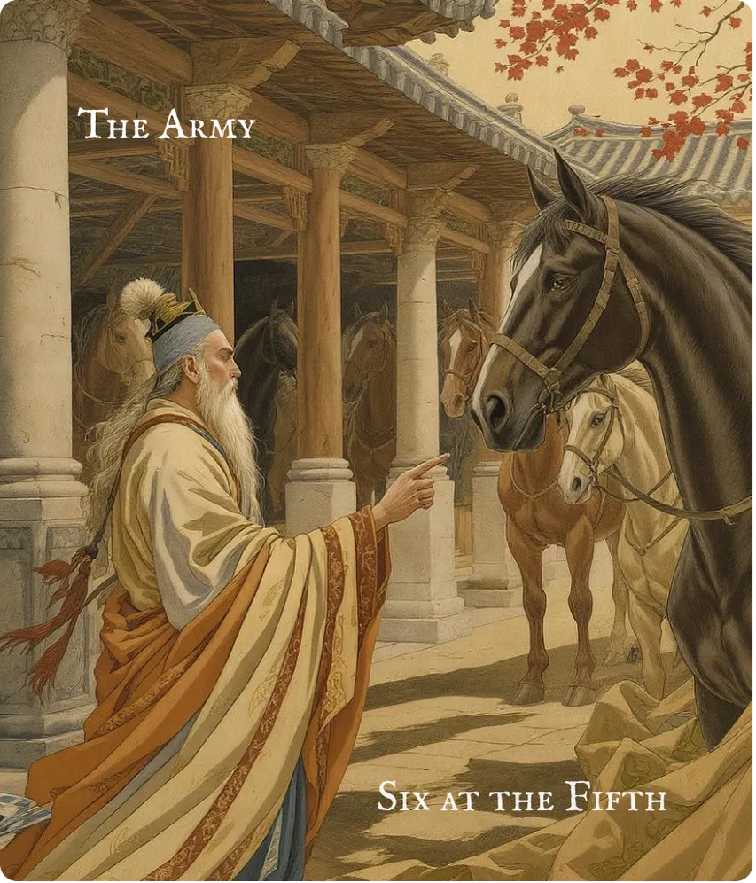 Hexagram 7 The Army — Six in the Fifth Line Card