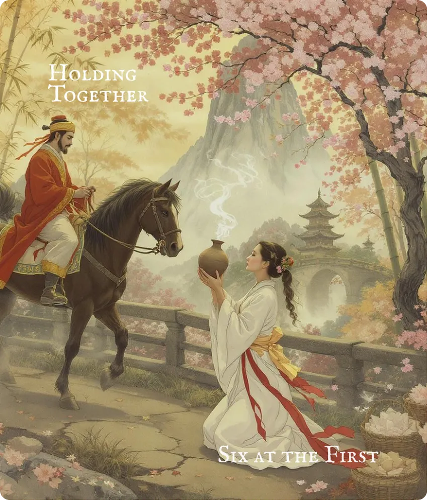 Hexagram 8 Holding Together (Union) — First Six Card Front