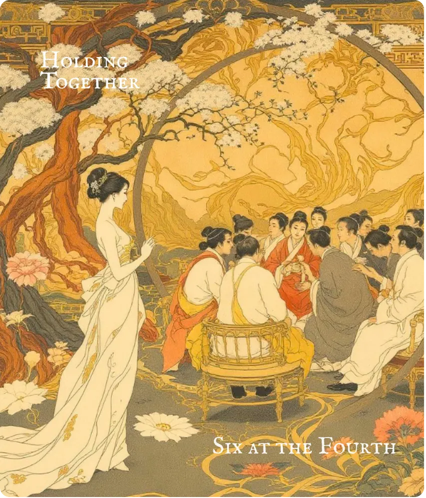 Hexagram 8 Holding Together (Union) — Six in the Fourth Card Front